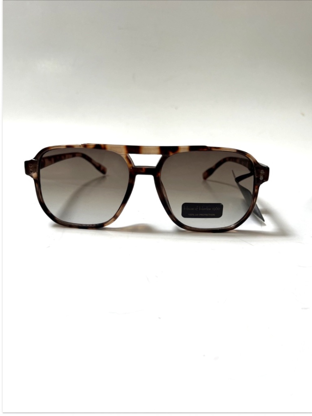 House of Harlow 1960 Aviator Sunglasses Double Bridge NWT Tortoise Shell Brown - Picture 3 of 9